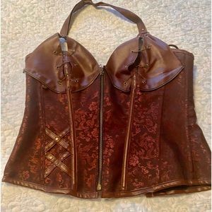 Large mahogany brown corset